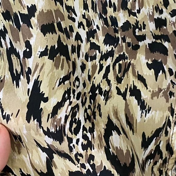 Vintage Metro Express Animal Print Silk Blouse Size Large - Picture 5 of 7